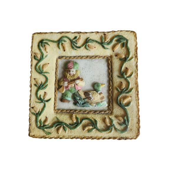 Vintage Hunter & Duck Tic Tac Toe Resin Game Box Figurine Decorative Collectible - Picture 1 of 13